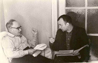 1958 г. с писателем К.Коничевым