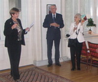На торжественной церемонии празднования юбилея  Л.Ю.Брауде 9.12.07 в резиденции Генерального консула Дании г-н Сёрена Крагхольма