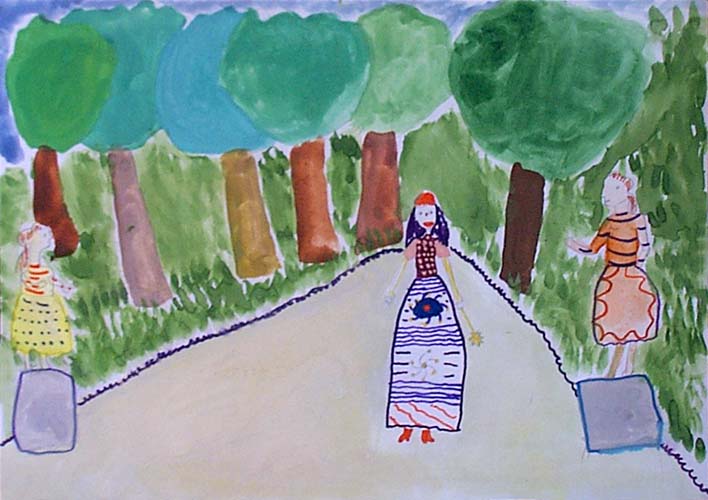 Рисунок к сказке <<Принцесса в Летнем саду>>. Автор - Шавкова Оля, 6 лет